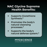 MYOXCIENCE N-Acetyl-L-Cysteine and Glycine 210g with a glass of water