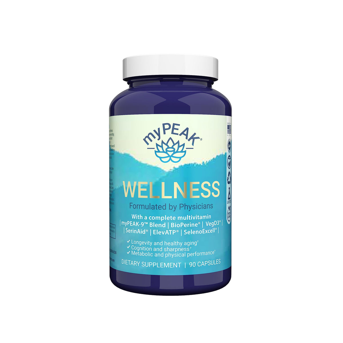 myPEAK Wellness All-In-One Vegan Supplement front view
