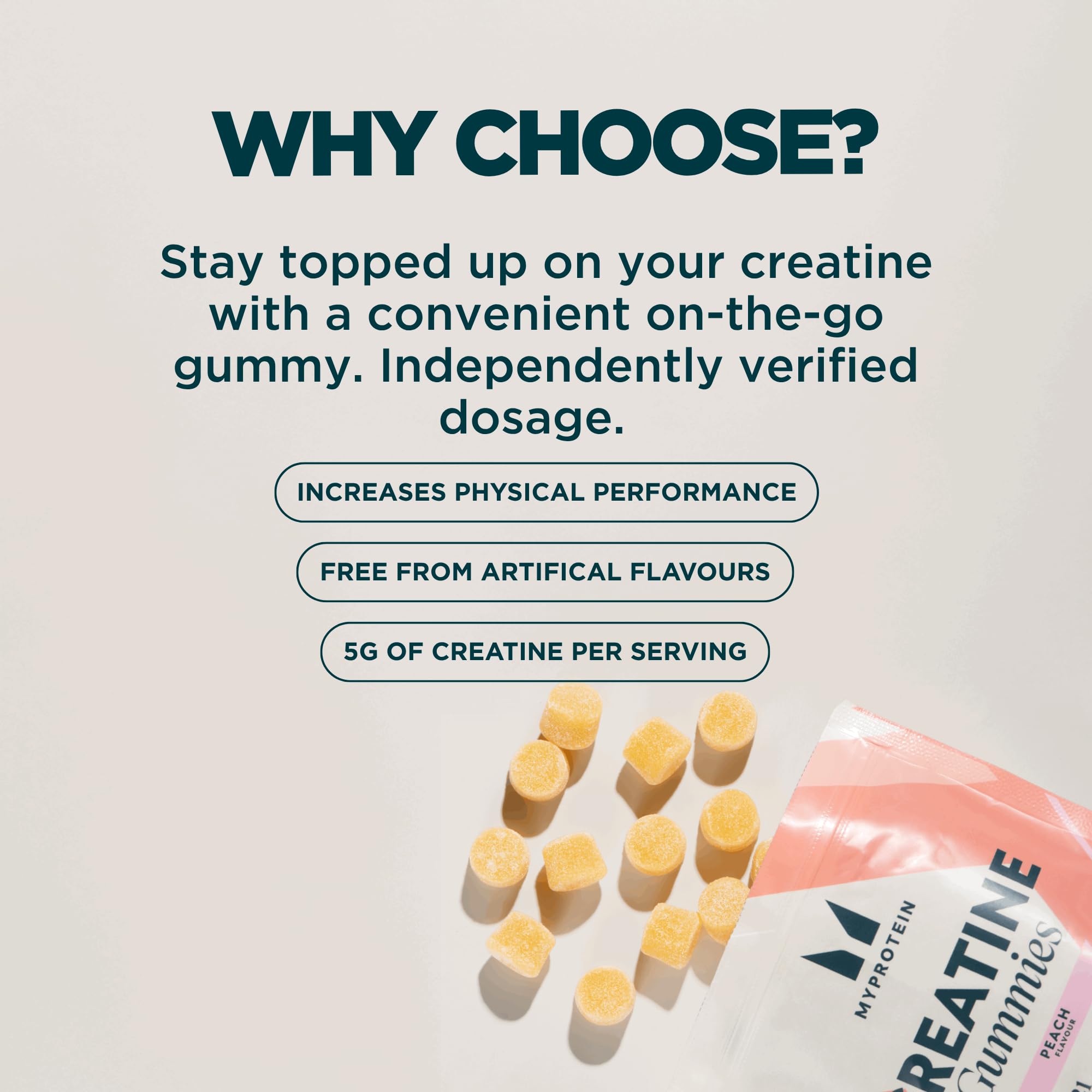 Myprotein Creatine Gummies Lemon flavour close-up