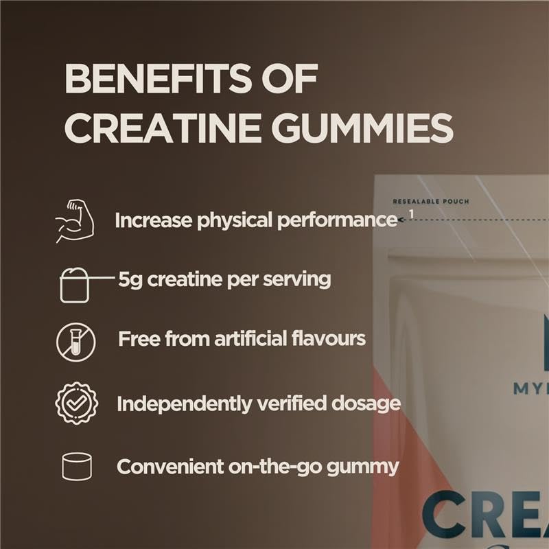 Myprotein Creatine Gummies Peach flavour close-up