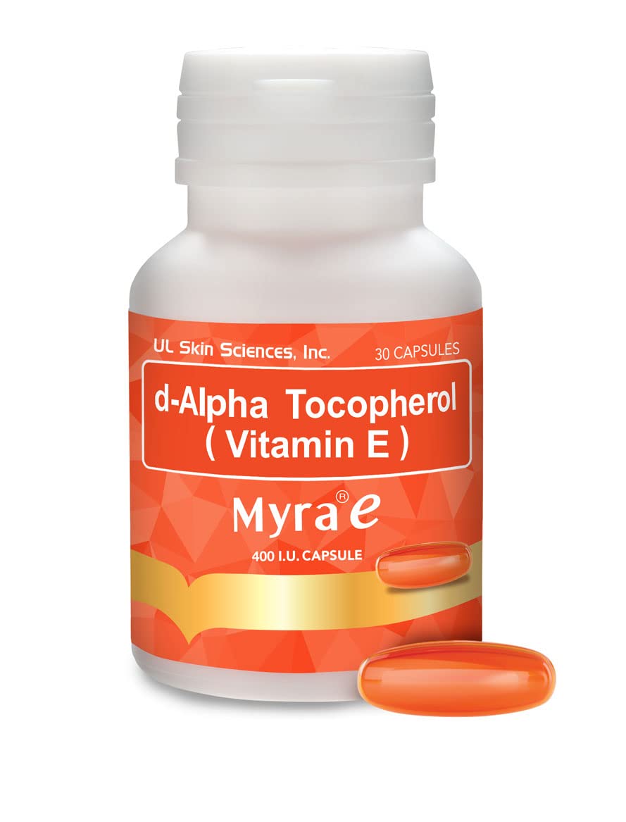 Myra E Vitamin E supplement 32g bottle front view