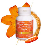 Myra E Vitamin E supplement packaging side view
