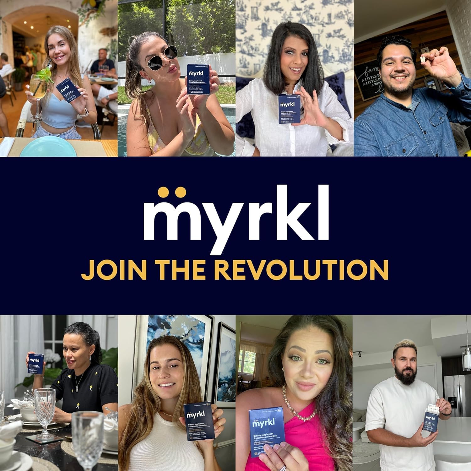 Myrkl pre-drinking supplement on a wooden table