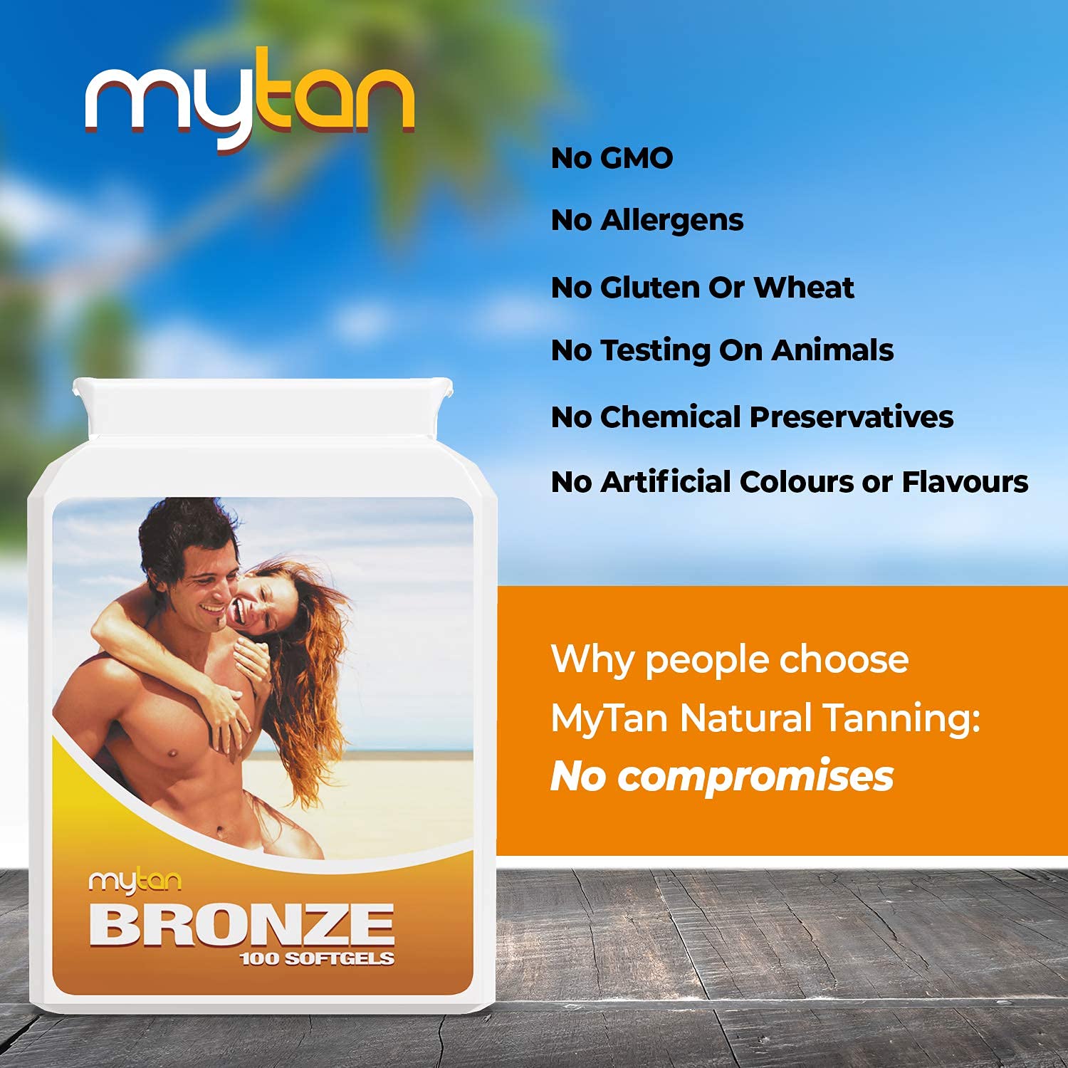 MyTan Bronze Tanning Pills capsule close-up