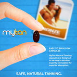 MyTan Bronze Tanning Pills lifestyle scene with natural light