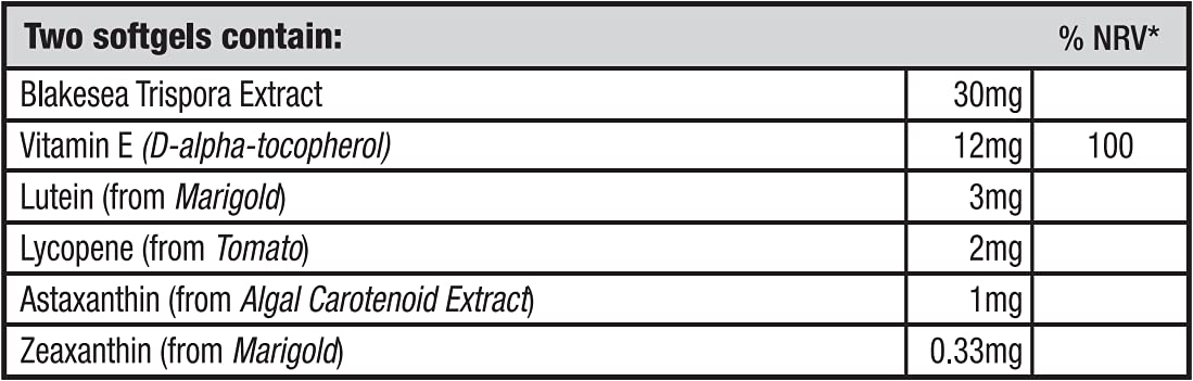 MyTan Bronze Tanning Pills nutritional information on packaging