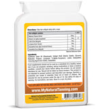 MyTan Bronze Tanning Pills packaging details and ingredients