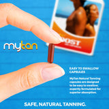 MyTan Tanning Pills back view with ingredient list