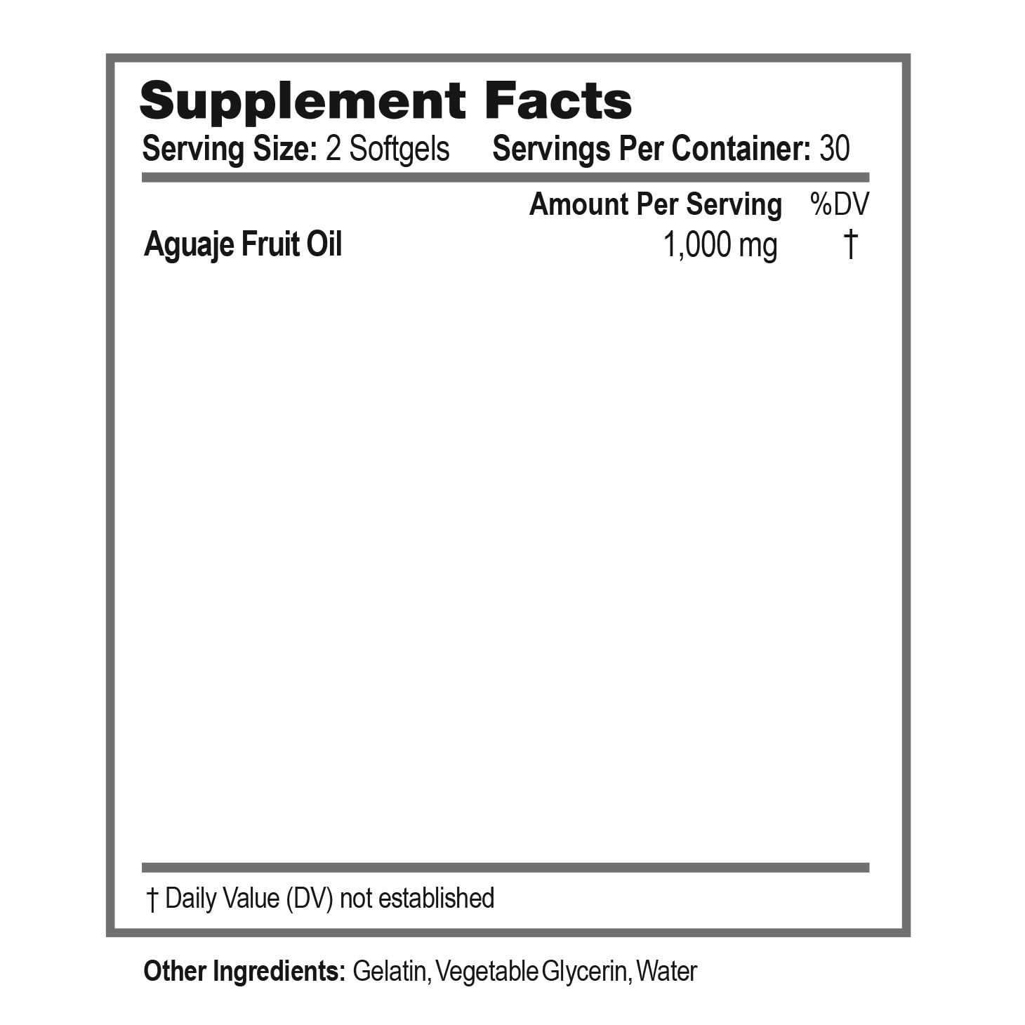 NØØT Aguaje Oil Supplement capsule format