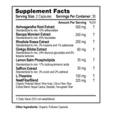 NØØT Ashwagandha Adaptogen Complex ingredients list