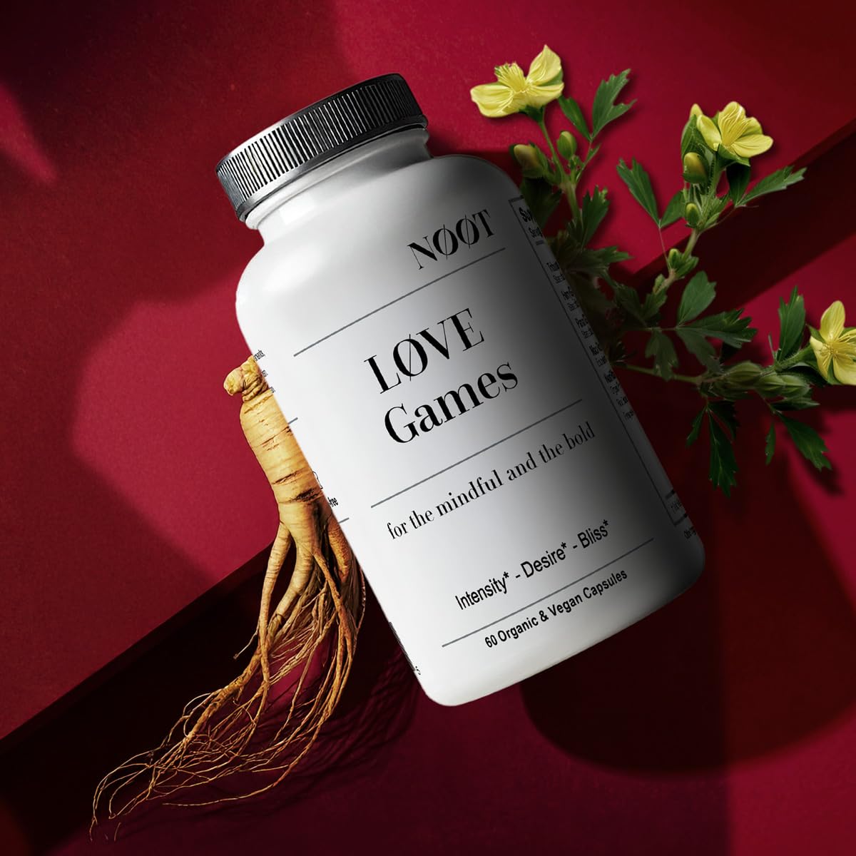 NØØT Herbal Libido Support Capsules bottle with label