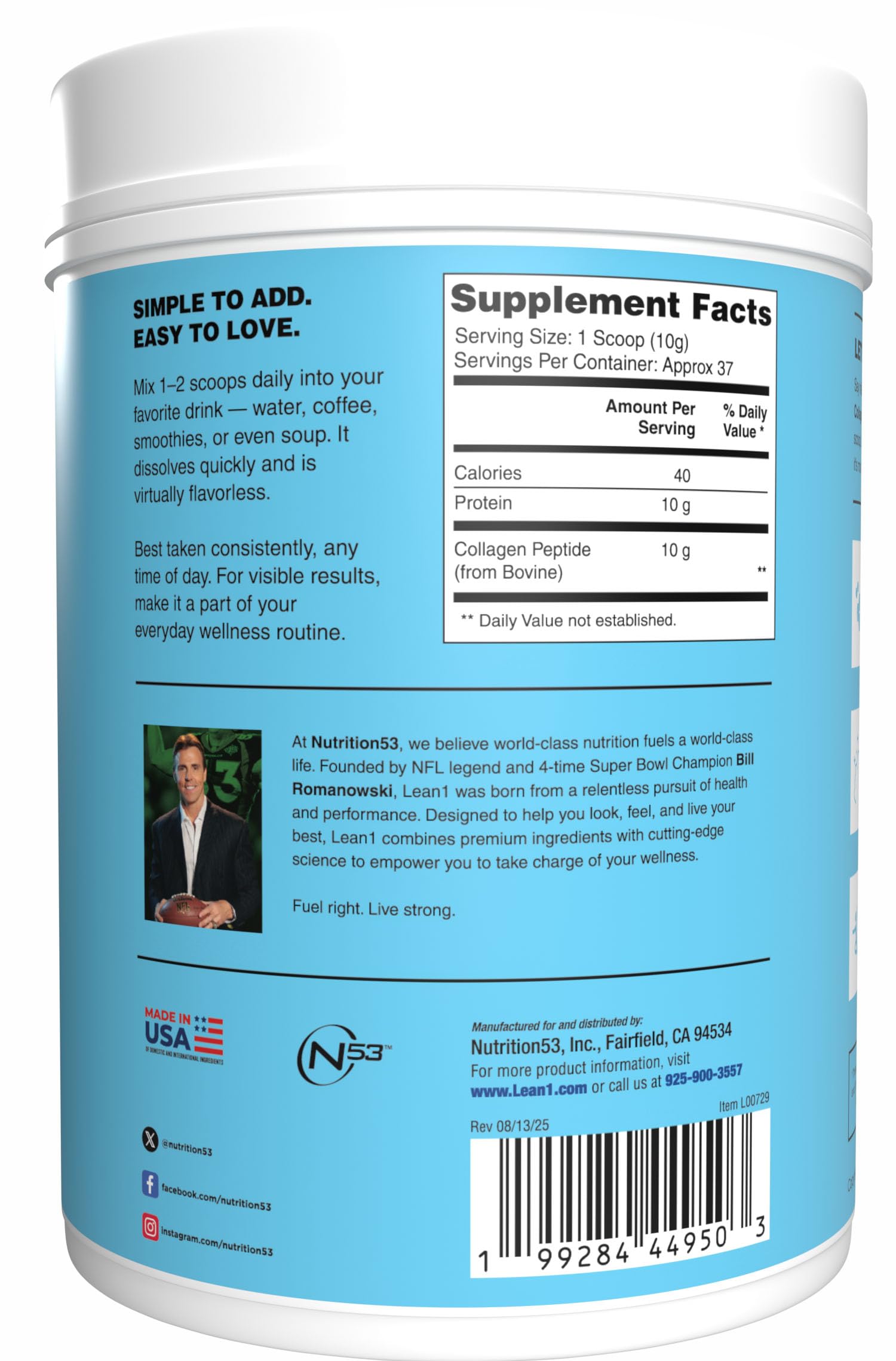 N53 Collagen Supplement 366g packaging