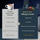 NACLEA Magnesium Hot Cocoa Sleep Drink lifestyle scene with a cozy setting