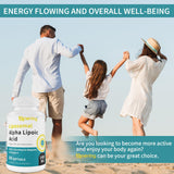 Naering Alpha Lipoic Acid 1400mg supplement back view with nutritional information
