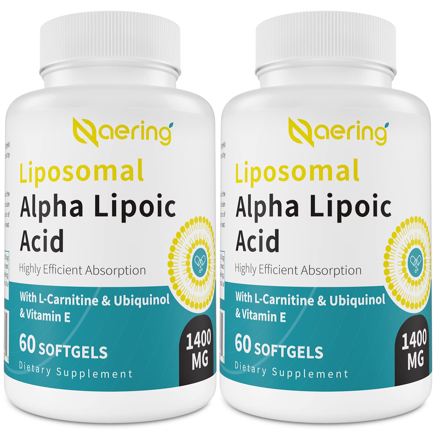 Naering Alpha Lipoic Acid 1400mg supplement front view