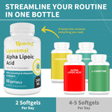 Naering Alpha Lipoic Acid supplement capsules close-up