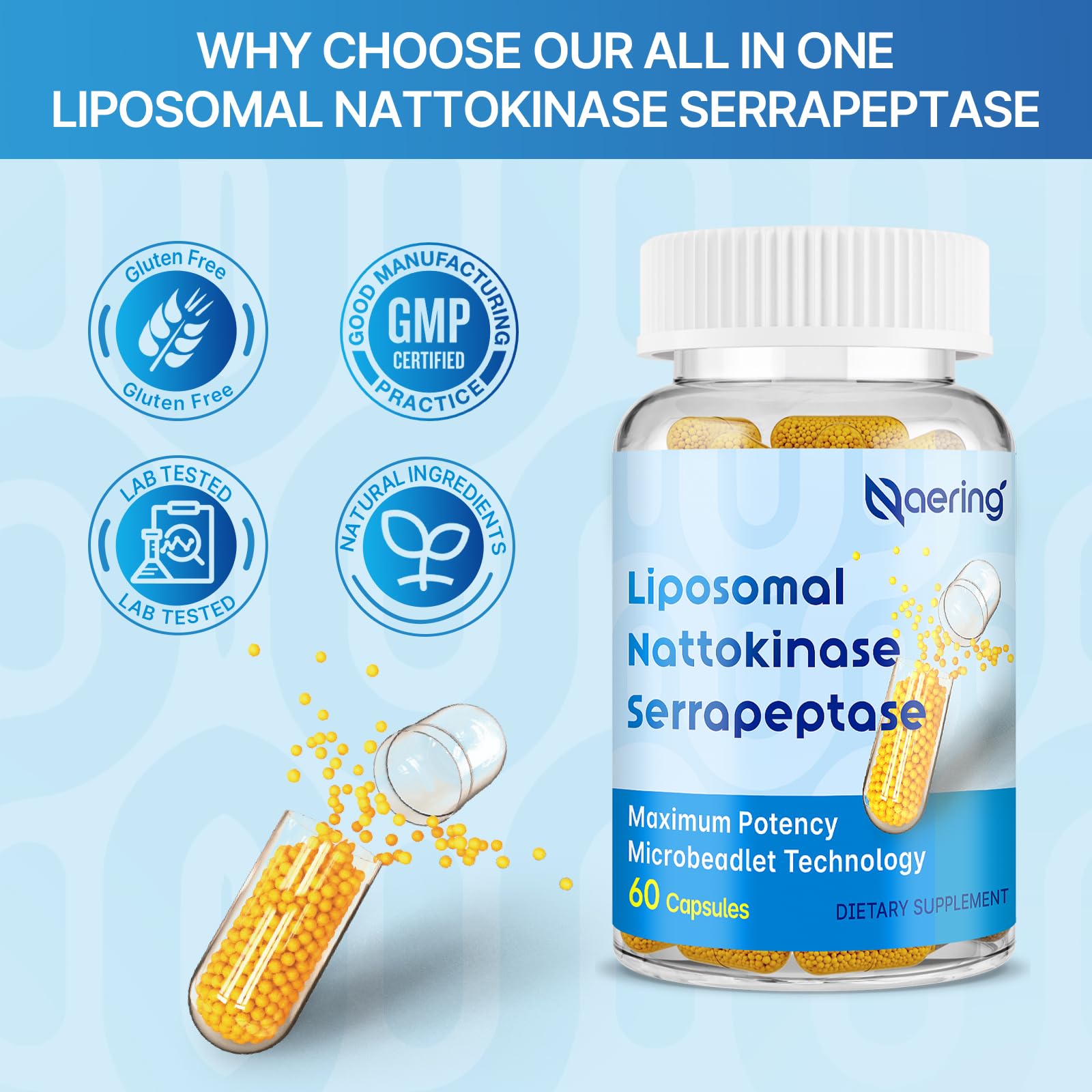 Naering Multi-Enzyme Supplement with measuring spoon
