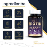 NAhmeds Collagen Supplement lifestyle image with beauty products