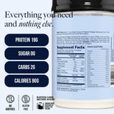 NAKED Collagen Advanced Peptides Powder mixed in a glass of water