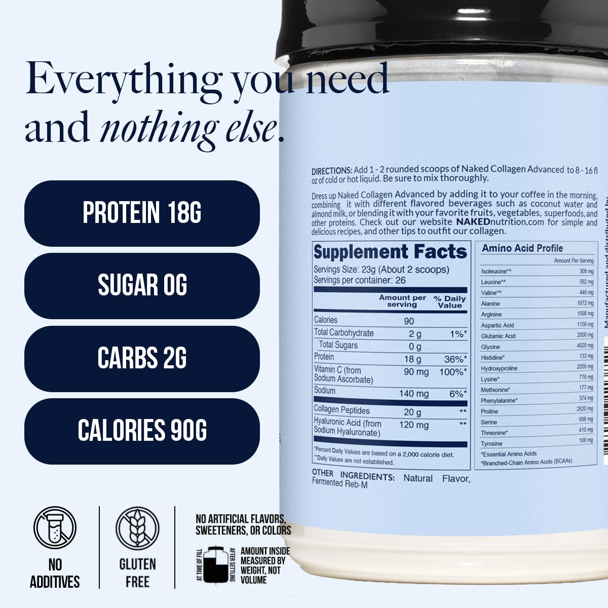 NAKED Collagen Advanced Powder in a smoothie