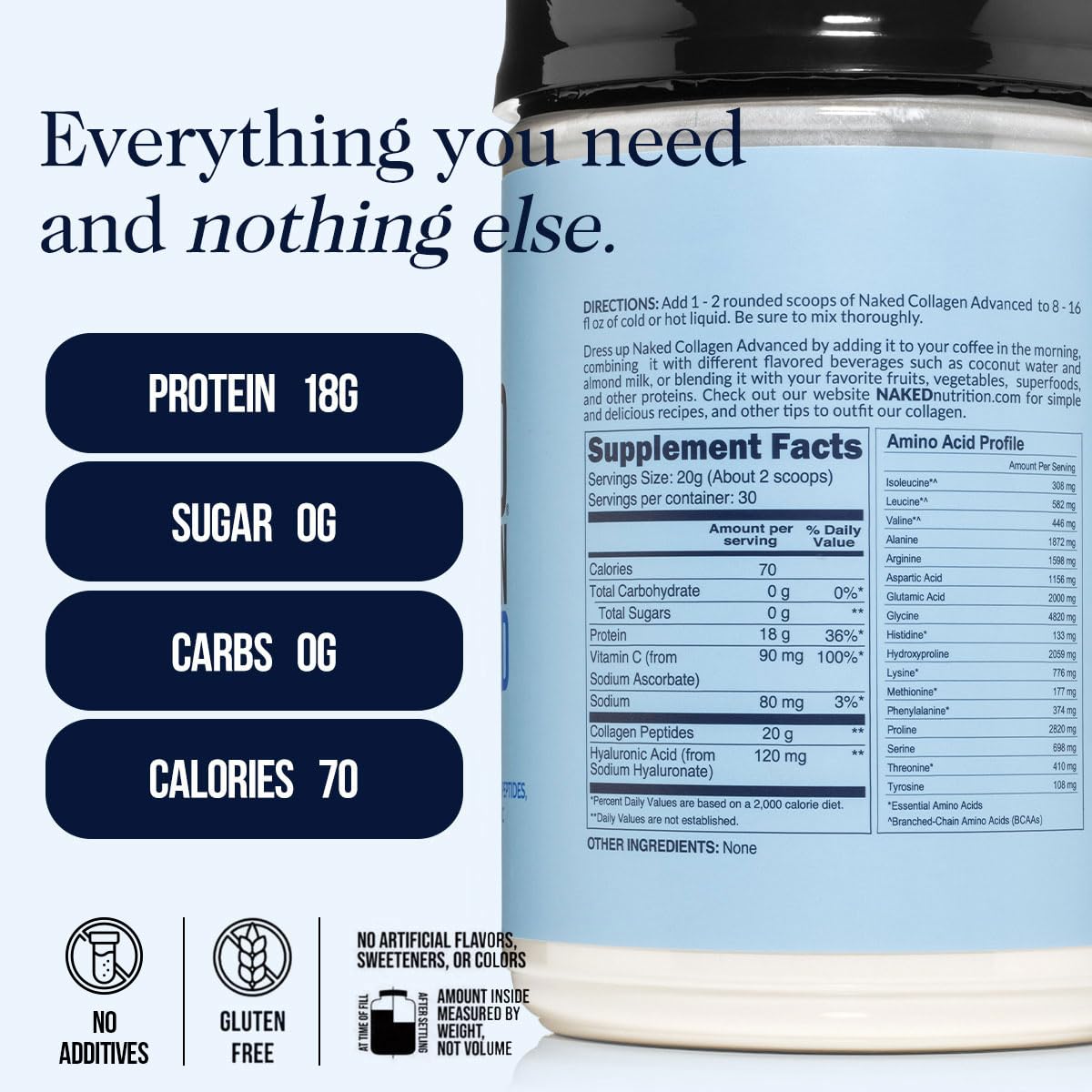 NAKED Collagen Advanced Powder in a smoothie