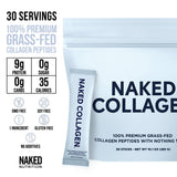 NAKED Collagen Peptides Powder 286g scoop and powder