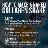 NAKED Collagen Peptides Powder 567g in a cup of coffee