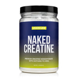 NAKED Creatine Monohydrate Powder 499g front view with lemon lime flavour