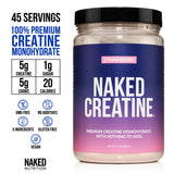 NAKED Creatine Monohydrate Strawberry 499g back view