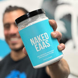 NAKED Essential Amino Acids Powder being mixed in a drink