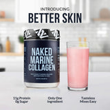 NAKED Marine Collagen Peptides Powder scoop with powder