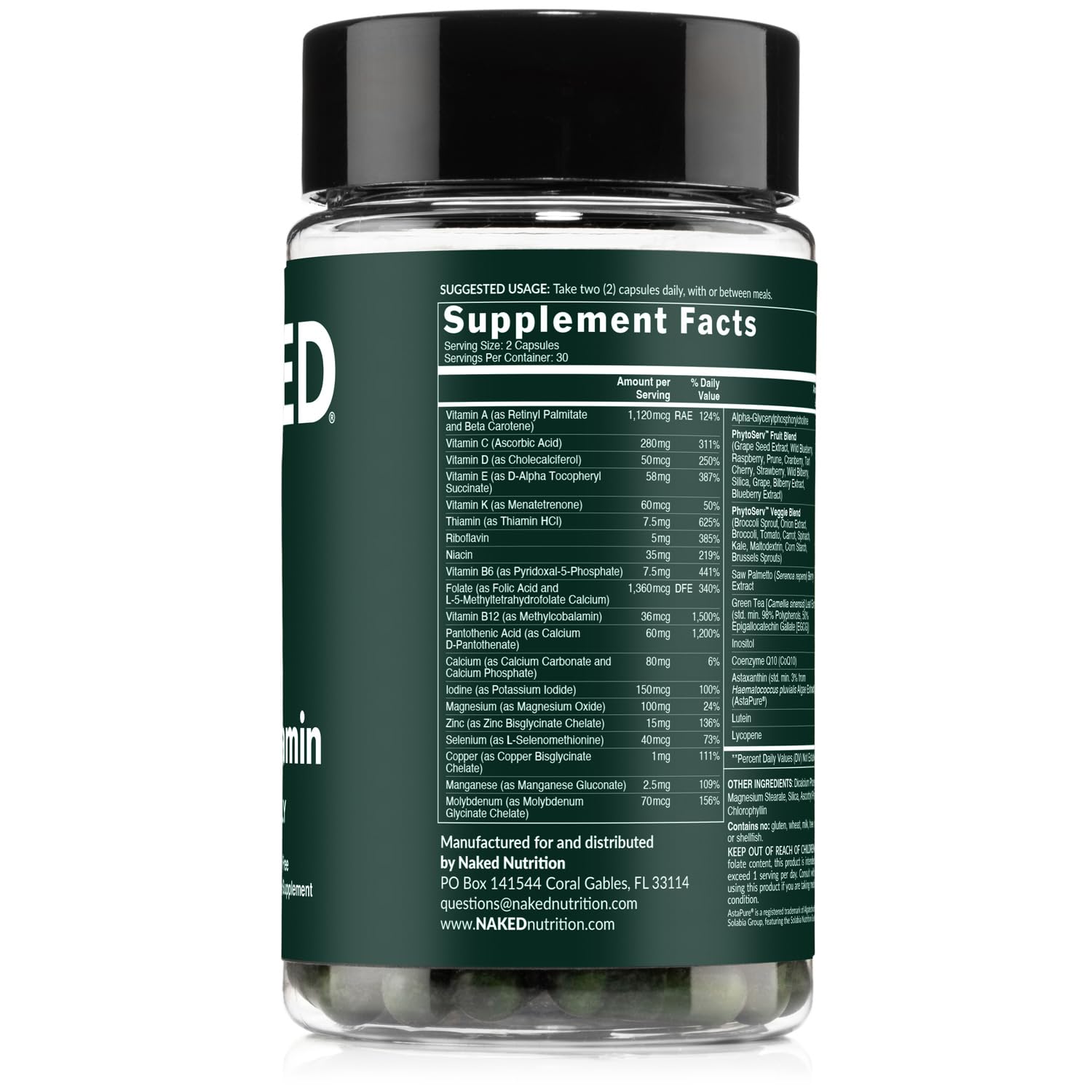NAKED Men’s Multivitamins capsule in hand