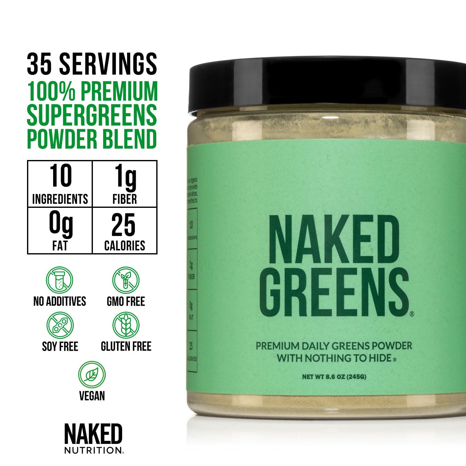 NAKED Naked Greens Organic Super Greens Powder packaging