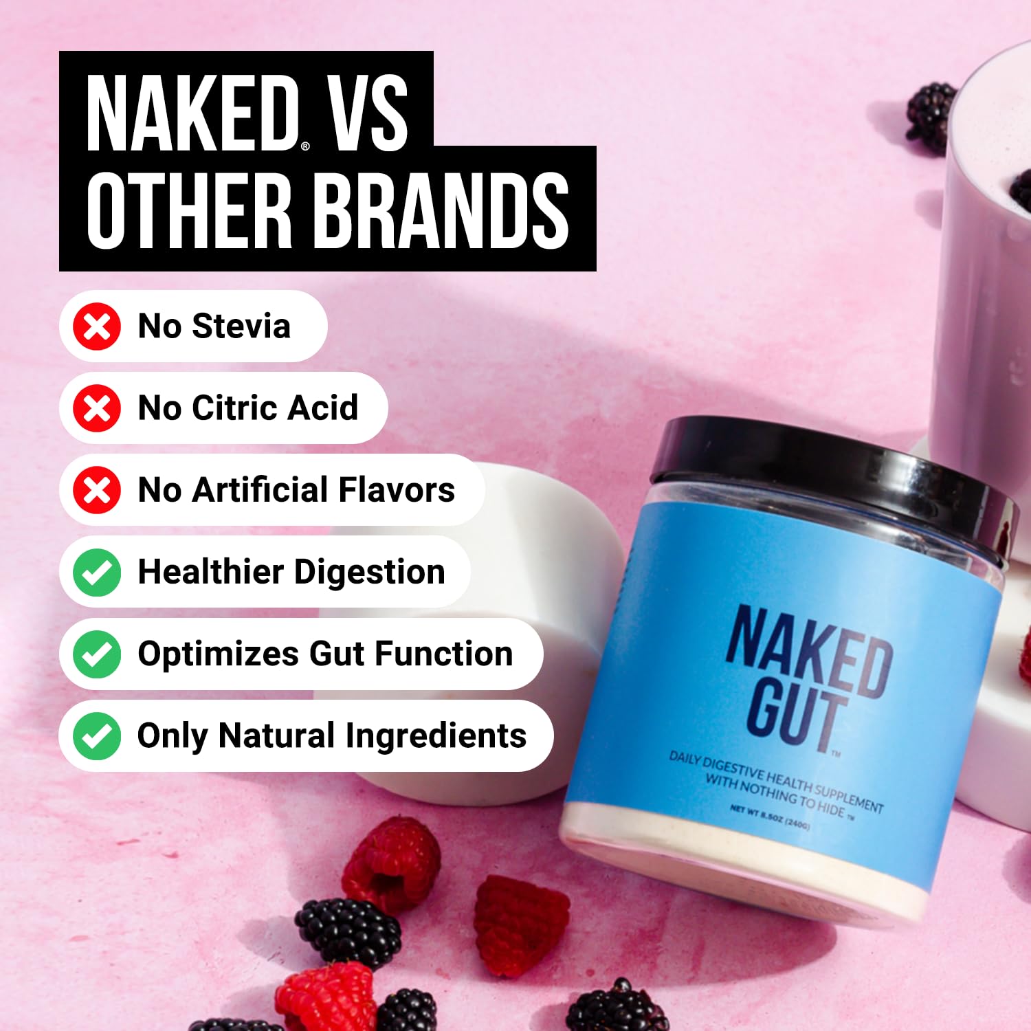 NAKED Naked Gut packaging side view