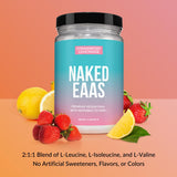 NAKED Strawberry Lemonade EAAs Amino Acids Powder packaging