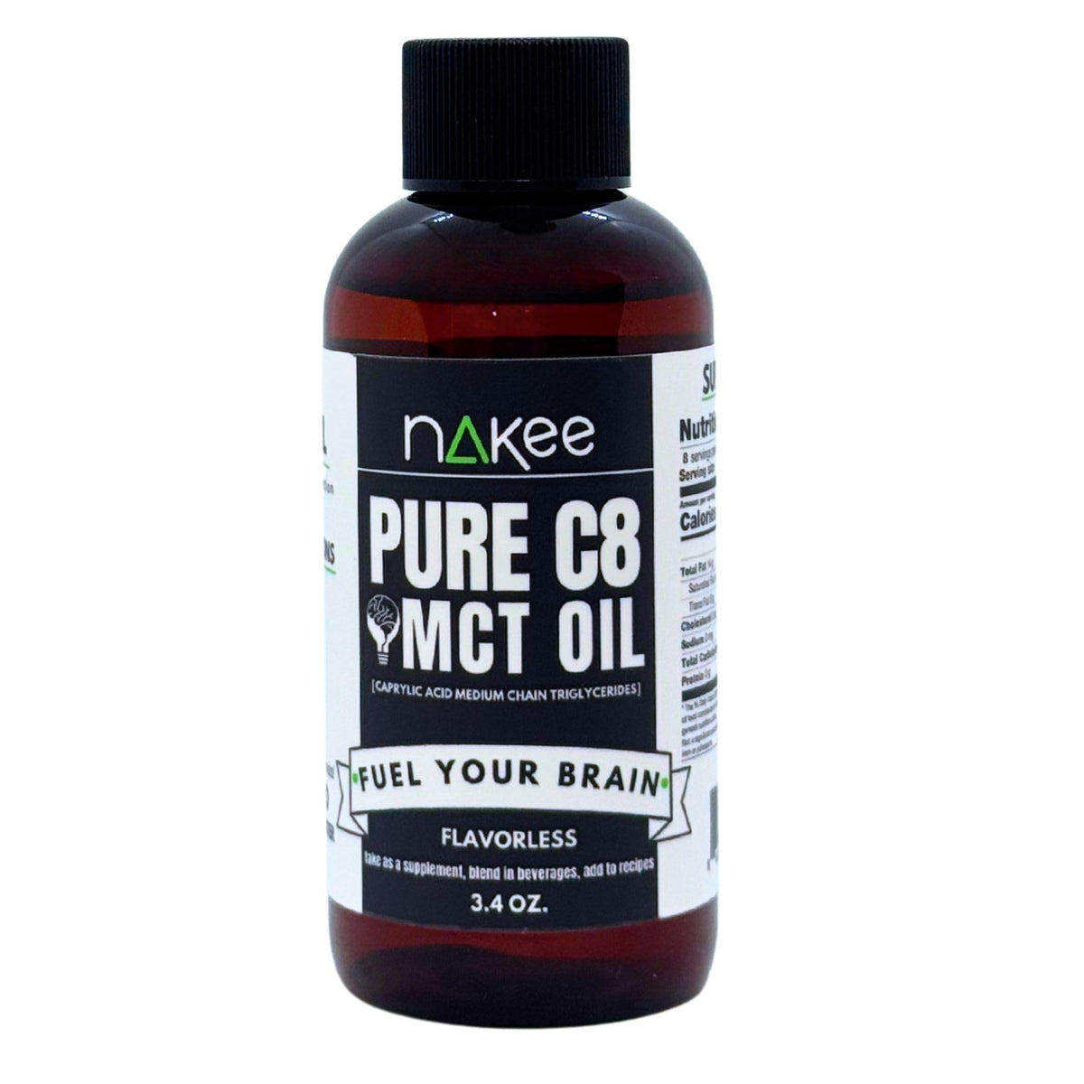Nakee Butter C8 MCT Oil 95g front view with label