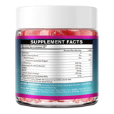Nalirfal L-Theanine Gummies displayed with fresh raspberries
