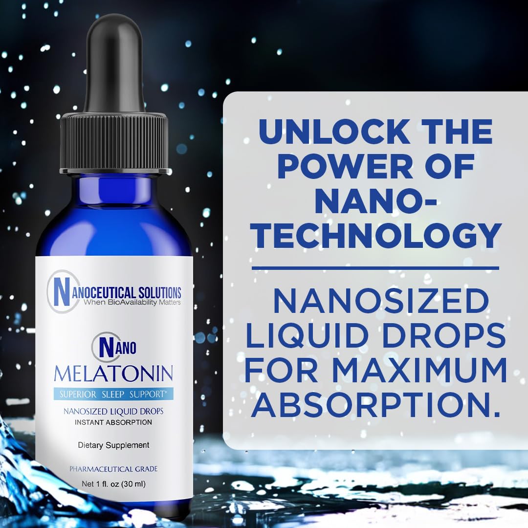 Nano Melatonin packaging showing product details