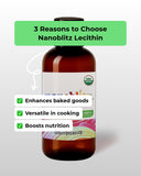 Nanoblitz Liquid Sunflower Lecithin 150g packaging side view
