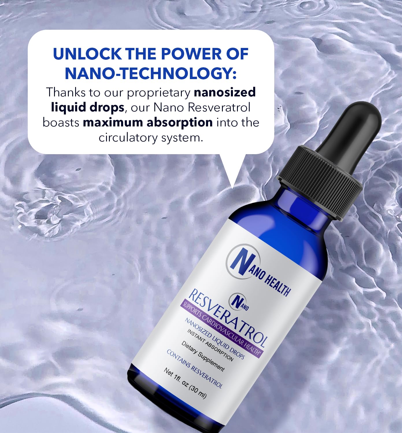 Nanoceutical Solutions Resveratrol Liquid Supplement 100mg lifestyle scene