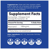 Nanoceutical Solutions Resveratrol Liquid Supplement 100mg side view