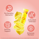 NANOWELL Buffered Vitamin C Supplement back view with ingredient list