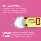 NANOWELL Buffered Vitamin C Supplement on a wooden table