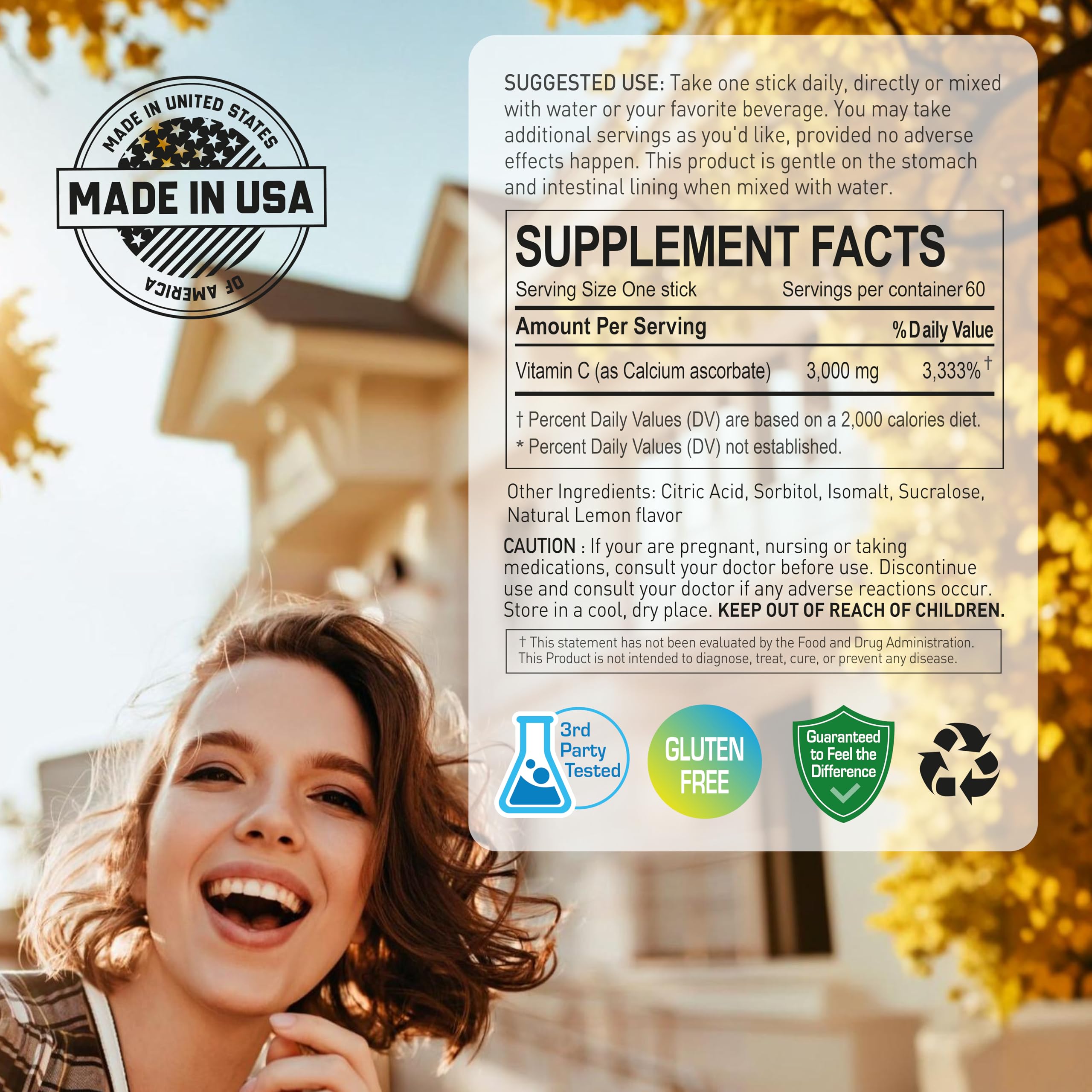 NANOWELL Buffered Vitamin C Supplement opened bottle with capsules