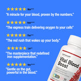NANOWELL Iron Supplement back view showing ingredients