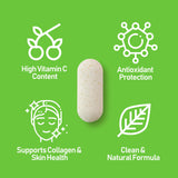 NANOWELL Vitamin C Supplement 1000mg back view with nutritional information