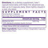 NAOMI HIMABERB Berberine HCl 500mg capsules side view