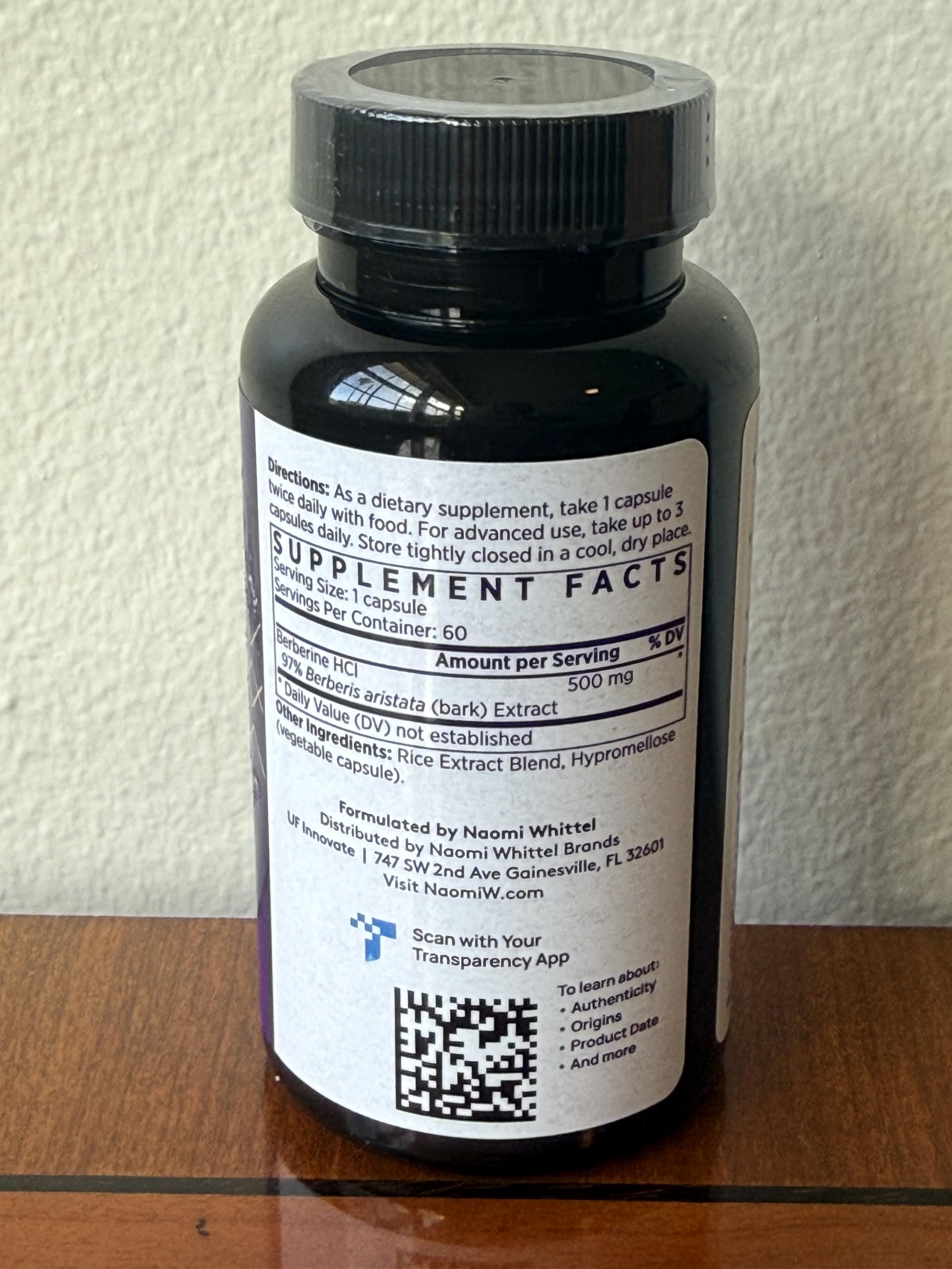 NAOMI HIMABERB Berberine HCl 500mg capsules with ingredients