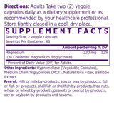 NAOMI Magnesium Glycinate supplement side view showing capsule size