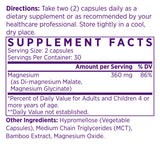 NAOMI Magnesium Supplement 360mg side view of capsules